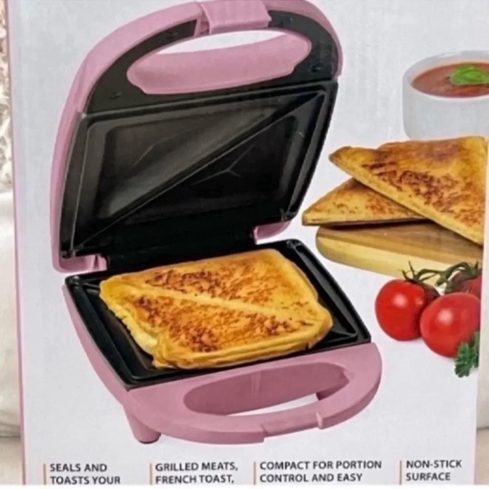Nostalgia MyMini pink Griddle  And Mini Personal Sandwich Maker Bundle